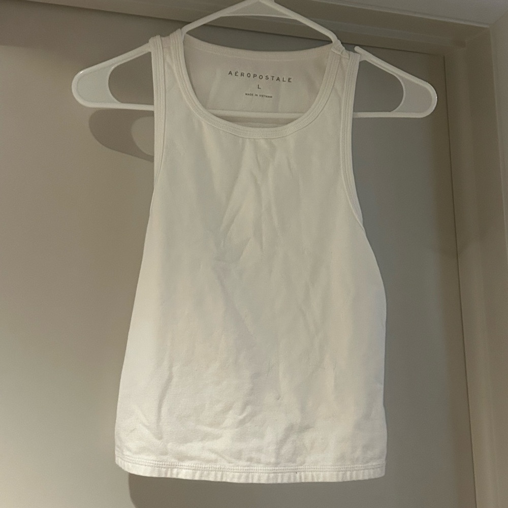 Aeropostale Women's White Tank Top